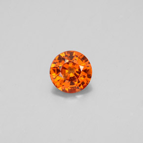 Granato essonite naturale arancione da 0,62 ct, taglio rotondo, VS-SI