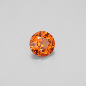 Granato essonite naturale arancione da 0,62 ct, taglio rotondo, VS-SI