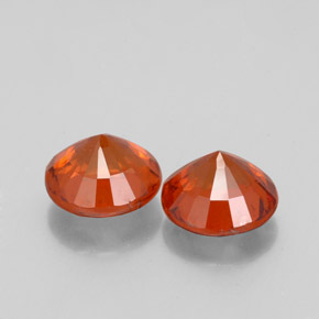 Gemme di Granato hessonite Arancio cannella naturale da  ct, Taglio rotondo, VS-SI