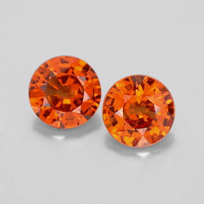 Granato essonite naturale arancione da  ct, taglio rotondo, VS-SI