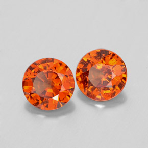 Granato essonite naturale arancione da  ct, taglio rotondo, VS-SI