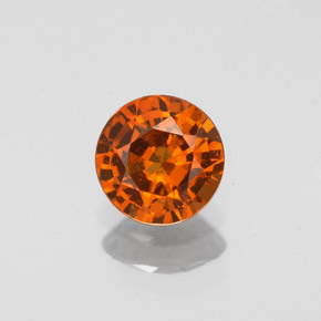 Granato essonite naturale arancione da 0,79 ct, taglio rotondo, VS