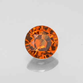 Granato essonite naturale arancione da 0,79 ct, taglio rotondo, VS
