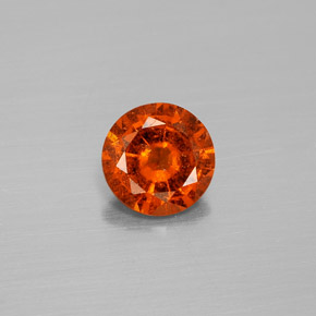 Granato hessonite Arancio cannella naturale da 1.25 ct, Taglio rotondo, SI