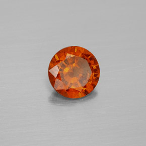 Granato hessonite Arancio cannella naturale da 1.25 ct, Taglio rotondo, SI