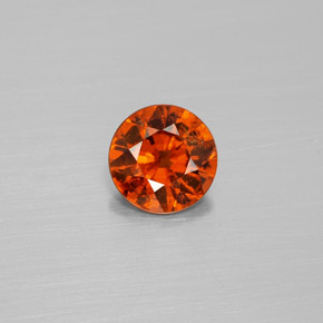 Granato essonite naturale arancione da 1,02 ct, taglio rotondo, SI