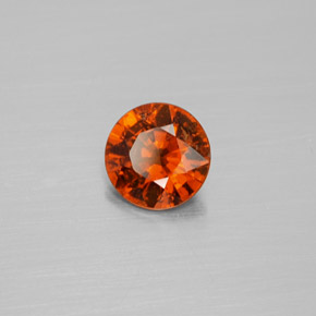 Granato essonite naturale arancione da 1,02 ct, taglio rotondo, SI