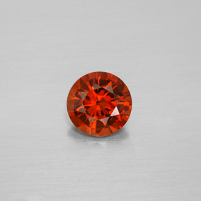 Granato essonite naturale arancione da 1,22 ct, taglio rotondo, VS-SI