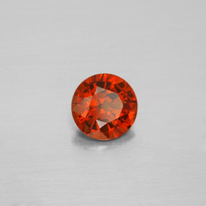 Granato essonite naturale arancione da 1,22 ct, taglio rotondo, VS-SI
