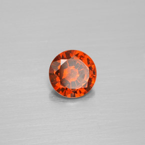 Granato essonite naturale arancione da 1,21 ct, taglio rotondo, VS