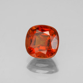 Granato hessonite Rosso fuoco naturale da 2.12 ct, Taglio a cuscino, VS-SI