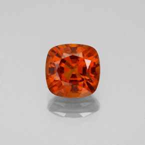 Granato essonite naturale arancione da 1,78 ct, taglio a cuscino, VS-SI