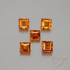 1.84ctw Naturale Arancio medio-scuro Granato hessonite, Quadrato, VS