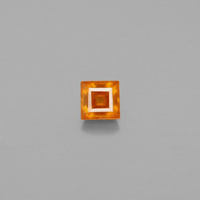 Granato essonite naturale arancione da 0,31 ct, quadrato, VS