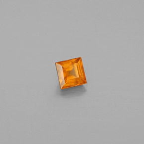 Granato essonite naturale arancione da 0,31 ct, quadrato, VS