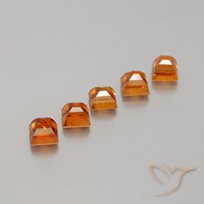 Gemme di Granato hessonite Arancione scuro naturale da 1.82 ct, Quadrato, VS