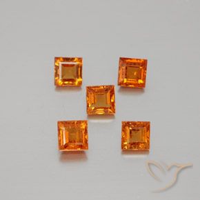 1.80ctw Naturale Arancio Medio Granato hessonite, Quadrato, VS