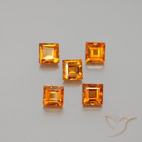 1.89ctw Naturale Arancio Medio Granato hessonite, Quadrato, VS