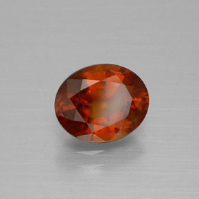 Granato essonite naturale rosso da 2,17 ct, taglio ovale, VS