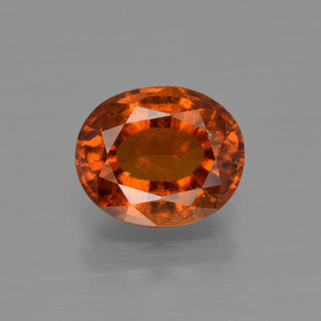 Granato essonite naturale arancione da 2,68 ct, taglio ovale, VS-SI
