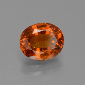 Granato essonite naturale arancione da 2,68 ct, taglio ovale, VS-SI