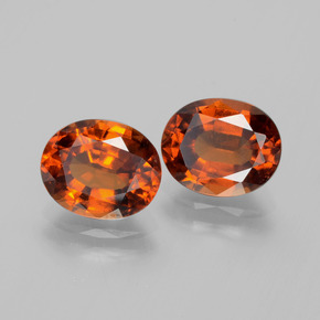 Granato hessonite Arancio cannella naturale da 4.27 ct, Taglio ovale, VS