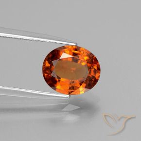 Granato hessonite Arancione scuro naturale da 2.08 ct, Ovale, VS-SI