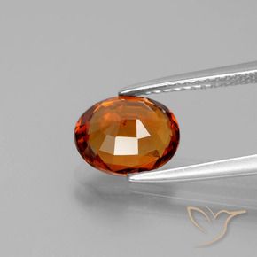 Granato hessonite Arancione scuro naturale da 2.08 ct, Ovale, VS-SI