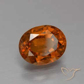 Granato hessonite Arancio Medio naturale da 2.19 ct, Ovale, VS-SI