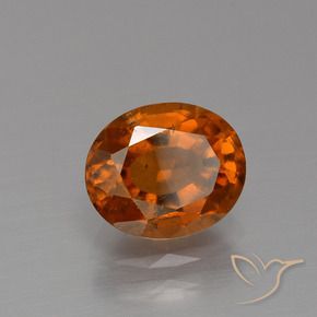Granato hessonite Arancione rossastra naturale da 2.11 ct, Ovale, VS-SI