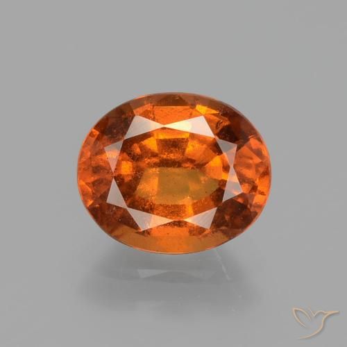 2.10ct Naturale Arancio Medio Granato hessonite, Ovale, VS-SI