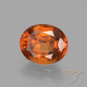 Granato hessonite Arancio Medio naturale da 2.10 ct, Ovale, VS-SI