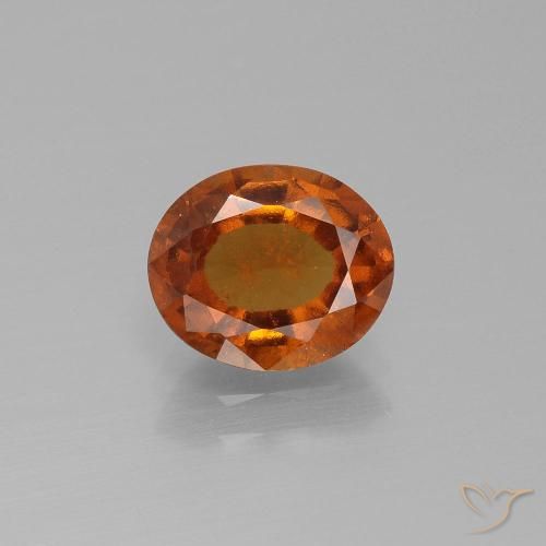 1.99ct Naturale Arancio medio-scuro Granato hessonite, Ovale, VS-SI