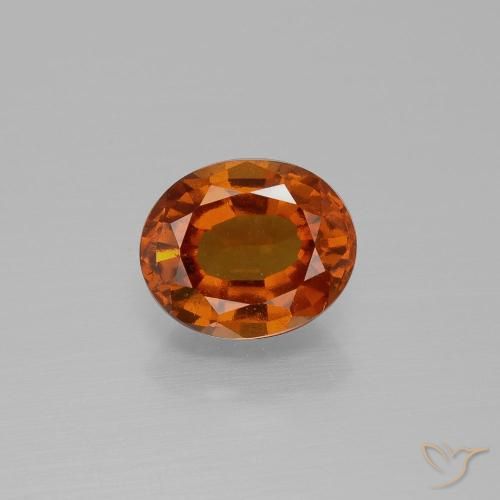 1.84ct Naturale Arancione scuro Granato hessonite, Ovale, VS