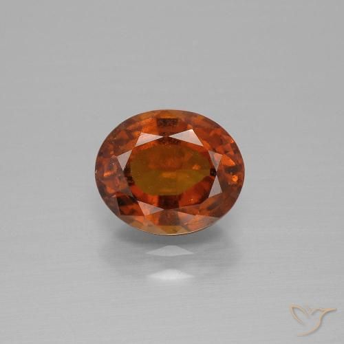1.87ct Naturale Arancione scuro Granato hessonite, Ovale, VS
