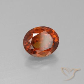 Granato hessonite Arancione scuro naturale da 1.87 ct, Ovale, VS