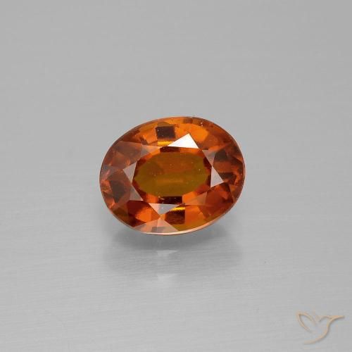 1.60ct Naturale Arancio Medio Granato hessonite, Ovale, VS