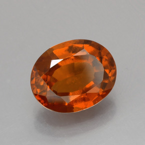 Granato hessonite Arancione Ambra naturale da 1.86 ct, Taglio ovale, VS