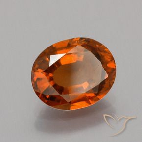 Granato hessonite Arancione rossastra naturale da 1.76 ct, Ovale, VS