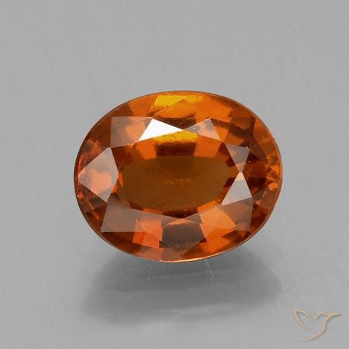 1.77ct Naturale Arancio Medio Granato hessonite, Ovale, VS