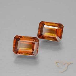 Gemme di Granato hessonite Arancione scuro naturale da 2.43 ct, Ottagonale / Taglio smeraldo, VS-SI