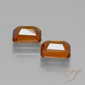Gemme di Granato hessonite Arancione scuro naturale da 2.43 ct, Ottagonale / Taglio smeraldo, VS-SI