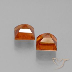 Gemme di Granato hessonite Arancio Medio naturale da 3.05 ct, Quadrato, VS-SI