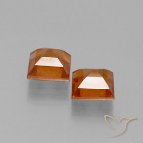 Gemme di Granato hessonite Arancione scuro naturale da 2.73 ct, Quadrato, VS-SI