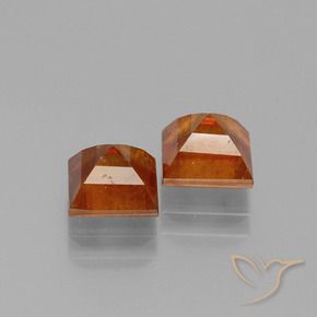 Gemme di Granato hessonite Arancione scuro naturale da 2.79 ct, Quadrato, VS-SI