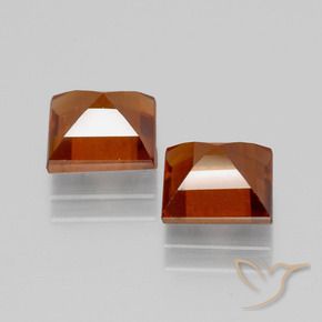 Gemme di Granato hessonite Arancione scuro naturale da 3.82 ct, Quadrato, VS