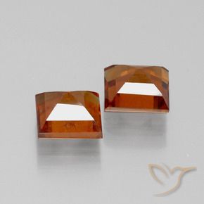 Gemme di Granato hessonite Arancione scuro naturale da 3.25 ct, Quadrato, VS-SI