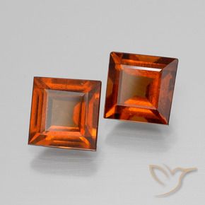 Gemme di Granato hessonite Arancione scuro naturale da 4.00 ct, Quadrato, VS