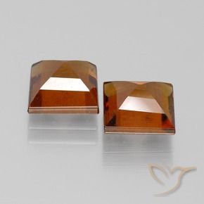 Gemme di Granato hessonite Arancione scuro naturale da 4.00 ct, Quadrato, VS