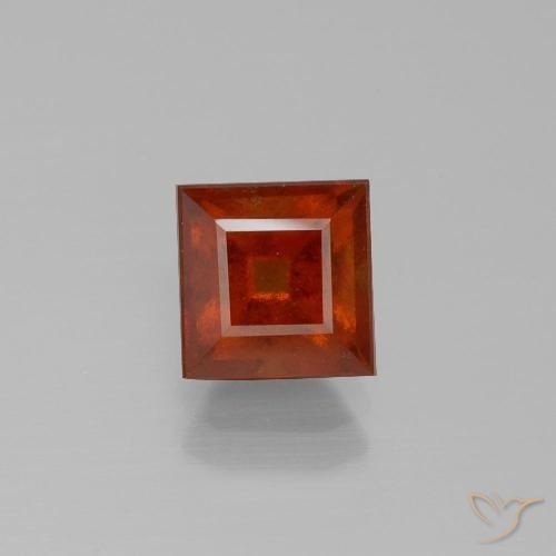 2.13ct Naturale Arancione scuro Granato hessonite, Quadrato, VS-SI